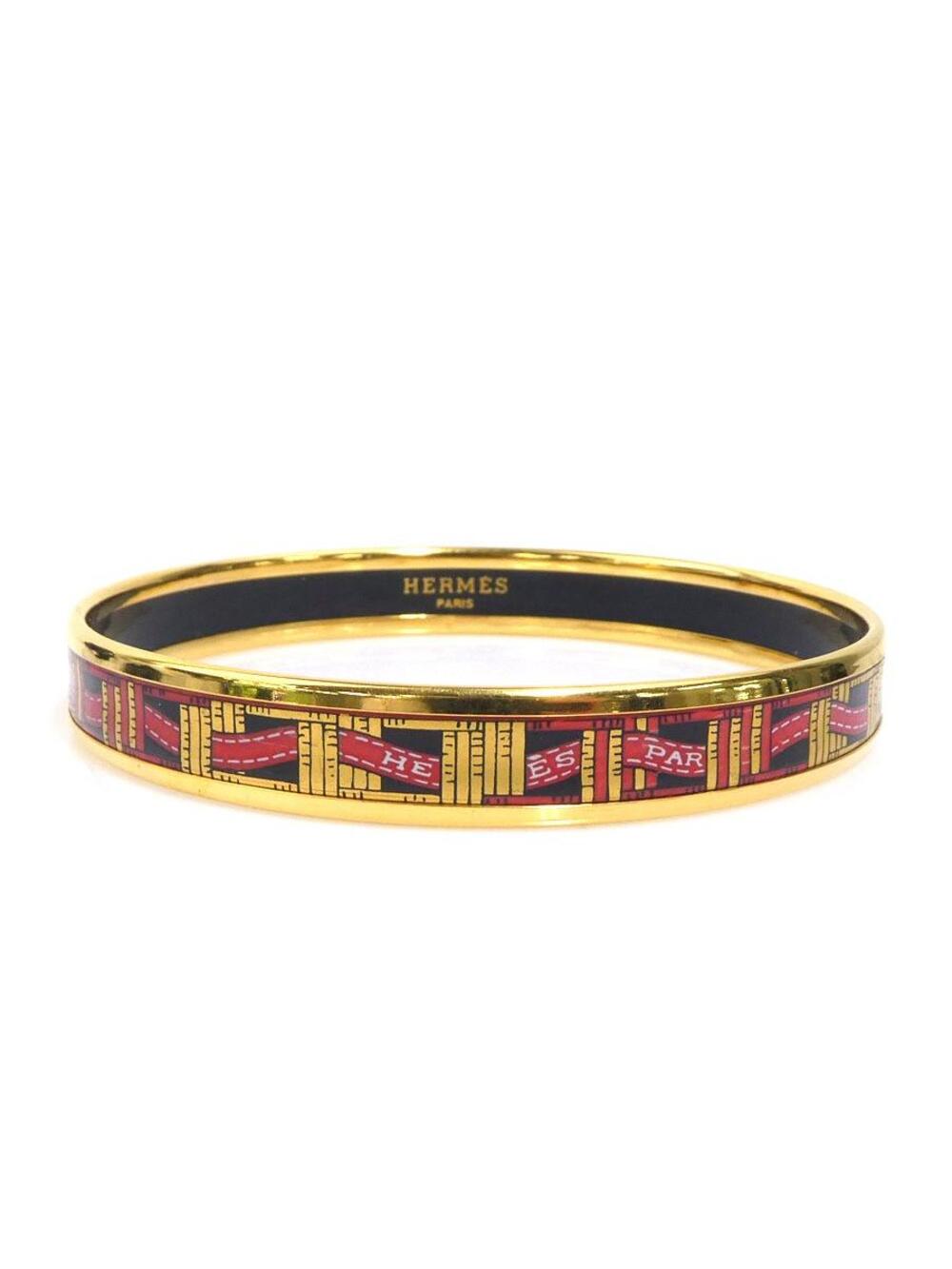 Auth Hermes Cloisonne Bangle Bracelet #302851H23B